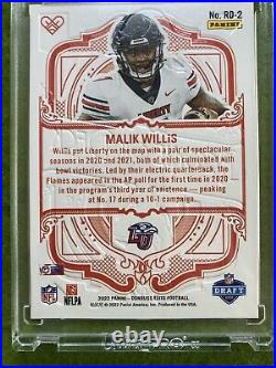 Malik Willis BLUE PRIZM ROOKIE CARD # 10/10 RC 2022 MALIK WILLIS Rookie on Deck
