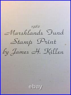 Marshland Fund Stamp Print, 720/1150, James Killen 1982, No Stamp. Mint Condition