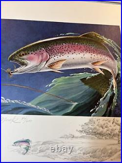 Martin R. Murk, 1979, Wisc, Trout Stamp Print, 44/600, Signed Stamp, 2 Remarks, Mint
