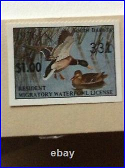 Mint In Folio First Of State 1976 South Dakota Duck Stamp & Print