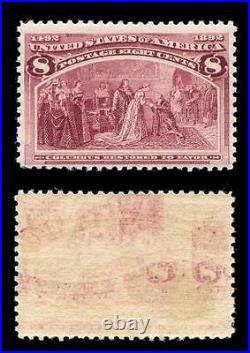 Momen US Stamps #236 Var. Printed on Both Sides Mint NH OG Scarce PF Cert
