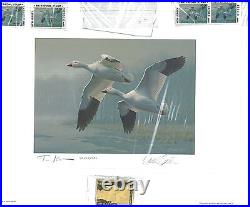 NEW JERSEY #6 1989 DUCK STAMP PRINT SNOW GEESE GOVERNOR'S ED Dan Smith