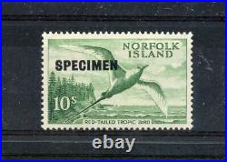 NORFOLK ISLAND 1961 BIRD SPECIMEN withFRAME RETOUCH ERROR MNH