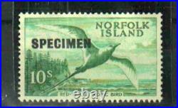 NORFOLK ISLAND 1961 BIRD SPECIMEN withFRAME RETOUCH ERROR MNH