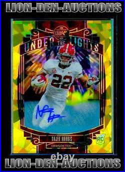 Najee Harris 2021 Legacy Under The Lights Yellow Gold Cracked Ice Rc 22/25 1/1