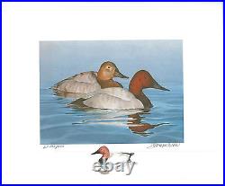 New Jersey #1 1984 Duck Stamp Print Canvasbacks Executive Ed