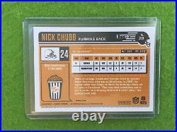 Nick Chubb GREEN PRIZM ROOKIE CARD # /75 SP RC 2018 Panini NICK CHUBB Honors rc