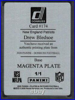 ONE OF ONE Drew Bledsoe Panini Plates & Patches Magenta Printing Plate 1/1