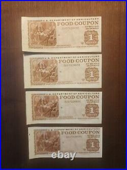 Off centered Error USDA $1.00 Food Stamps identical Serial numbers tilted print