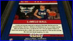 PSA 9 1/1 RC LAMELO BALL SSP BLACK PRIZM TRUE ROOKIE #553 2020-21 Chronicles HH