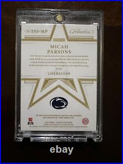Panini Flawless Micah Parsons Star Swatch Signatures Triple color RPA /15 Red