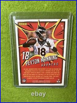 Peyton Manning LAZER PRIZM VELOCITY CARD 2018 Panini PEYTON MANNING Optic MVP SP