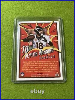 Peyton Manning LAZER PRIZM VELOCITY CARD 2018 Panini PEYTON MANNING Optic MVP SP