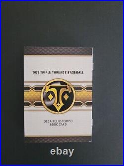 RARE YANKEES CARD 2022 Triple Threads Deca Relic Combo Book /10 New York Yankees
