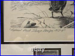 RW25 1958 Federal Duck Stamp Print LES KOUBA 1st Ed