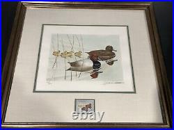 RW27 1960 Federal Duck Stamp Print And Mint Stamp By JOHN RUTHVEN