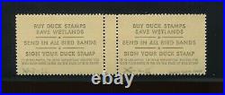 RW51x Federal Duck RARE Special Printing Mint Gutter Pair of 2 Stamps NH Bz 722