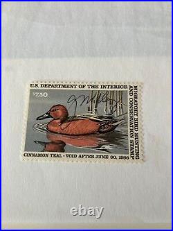 RW52 1985 Federal Duck Print GERALD MOBLEY MEDALLION Ed. Artist Sign Stamp
