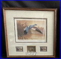 RW55 88 Federal Duck Stamp Print Daniel Smith Medallion Ed Double Stamp Signed