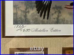 RW57 1990 Federal Duck Stamp Print JIM HAUTMAN MEDALLION Ed