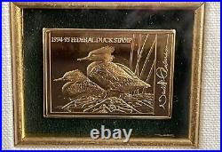 RW61 94 Federal Duck Stamp Print Medillion Ed 2 Stamp Neal Anderson Signed Frame