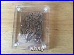 Rare Jerry Stackhouse Solid Bronze W Redemption 1996 Fleer Metal Highland Mint