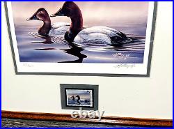 Rick Kelly 1995 Ducks Unlimited Stamp Print With Stamp Mint Brand New Frame