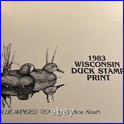 Rockne Knuth, 1983, WiscDuck Stamp Print, AP 31/200, Mint stamp. Excellent condition