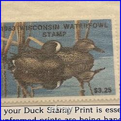 Rockne Knuth, 1983, WiscDuck Stamp Print, AP 31/200, Mint stamp. Excellent condition