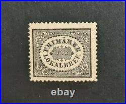 STAMPS SWEDEN 1856 LOCAL STAMP 1885 RE PRINT MINT NO GUM #198a