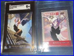 Spider-Man Ghost-Spider Marvel cards Foil & Masterpieces Spider-Gwen SGC 9 Mint