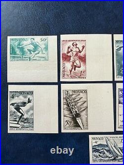 Stamp Monaco 1948, Olympic Games London IMPERFORATED Printing 500! Sets! MNH OG