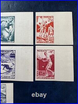 Stamp Monaco 1948, Olympic Games London IMPERFORATED Printing 500! Sets! MNH OG