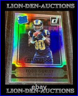 Todd Gurley 2015 Donruss Rated Rookie Press Proof Black Refractor Rc Stamped 1/1