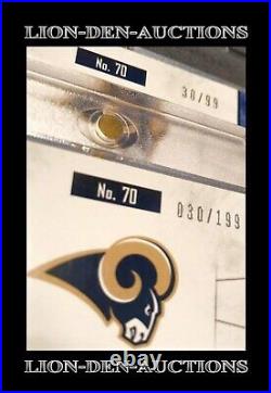 Todd Gurley (2) 2015 Playbooks Gold & Silver Relic Auto RC's 30/99 & 030/199 1/1