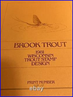 Tom Rost, 1981, Wisc, Trout Print, A/P 17/60 Mint Stamp, 1, Pencil Remark, Mint Item