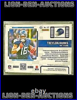 Treylon Burks 2022 Contenders Blue Rookie Ticket Preview Rps Rc Jersey#16/23 1/1
