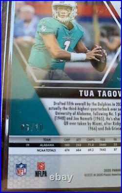 Tua Tagovailoa NFL Debut Rookie Card. 6/10 Panini Mosaic Short Print. #262