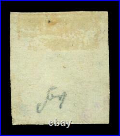 URUGUAY 1856 DILIGENCIAS 60c blue Scott # 1 mint MH Printing flaws Scarce