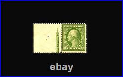 US Stamp Mint OG & NH, VF S#337 Margin selvage Engraving & Printing attached