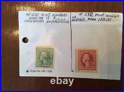 US Stamps 1918-20 Imperforate Offset Printing, See Description Below
