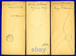 US Stamps Lot of 3 Pre-printed Postmaster Requirement Covers 1884-6