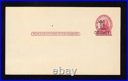 UX35/UPSS 47-1b (Press Printed Double Surcharge Over Indicium) Only One Known