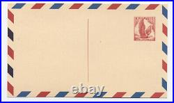 UXC3b 1960 airmail postal card double printed lozenges variety mint y8984