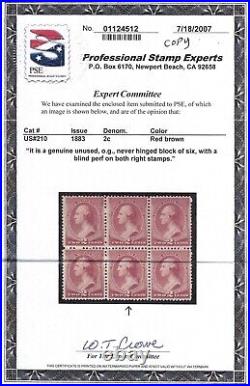 U. S. (Scott 210) 2¢ Red Brown ABNC, Mint-OG-NH XF, PSE CERT
