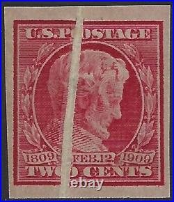 U. S. Scott # 368 Dramatic Pre-Printing Paper Fold Mint OG Hinged (P-2579)