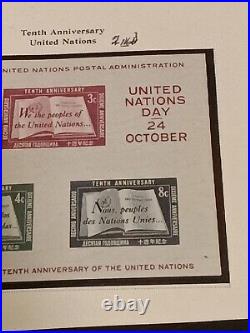 United Nations 1955 10th Anniversary Sc# 38d Second Printing Mint OG NH Pristine