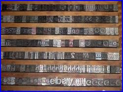 VTG Lot 563 Letter/Number Press Block Stamp Print Type Metal Wood Tray/Drawer