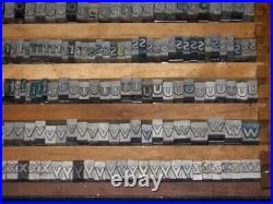 VTG Lot 569 Letter/Number Press Block Stamp Print Type Metal Wood Tray/Drawer