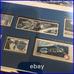 Vintage 1979 Signed Print Stamps The Conquest Of Space Mint? Astronaut Moon